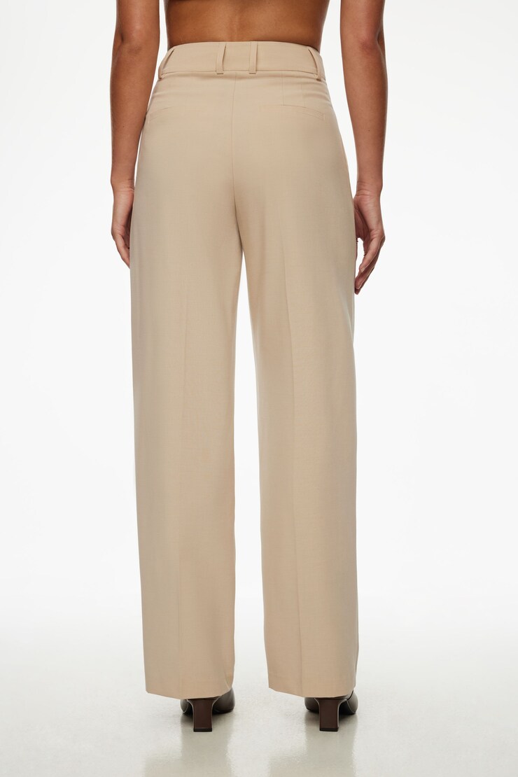 Sofia Pleated Straight Pants Aussie Sand large