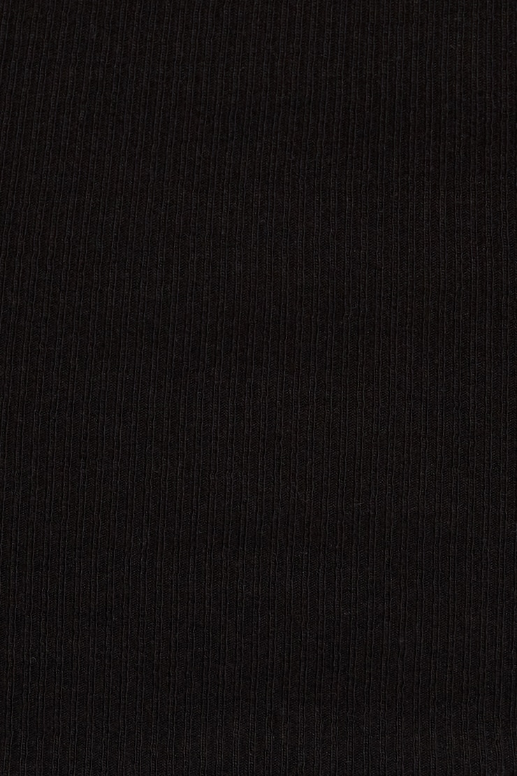 Scoop Neck Ribbed Tank Top, Jet Black, large
