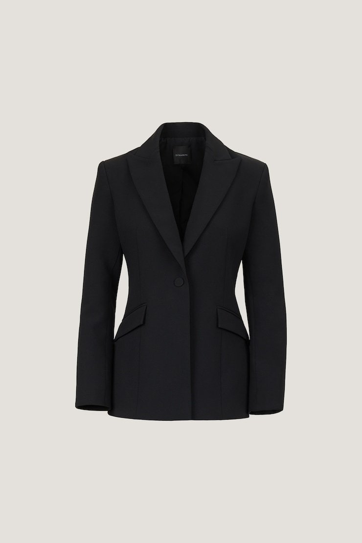 Anna Cinched Blazer Jet Black large
