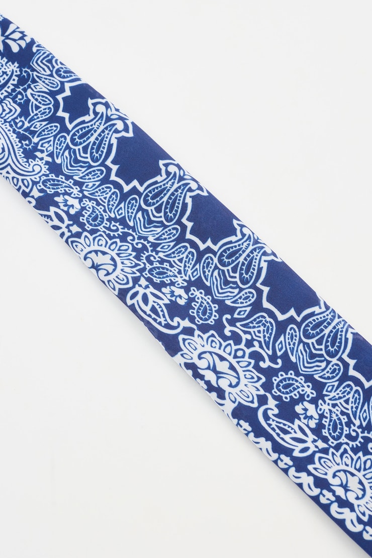 Serafina Scarf, Navy Bandana Print, large