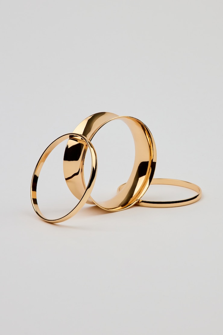 Set of 3 Convex & Wave Bangles