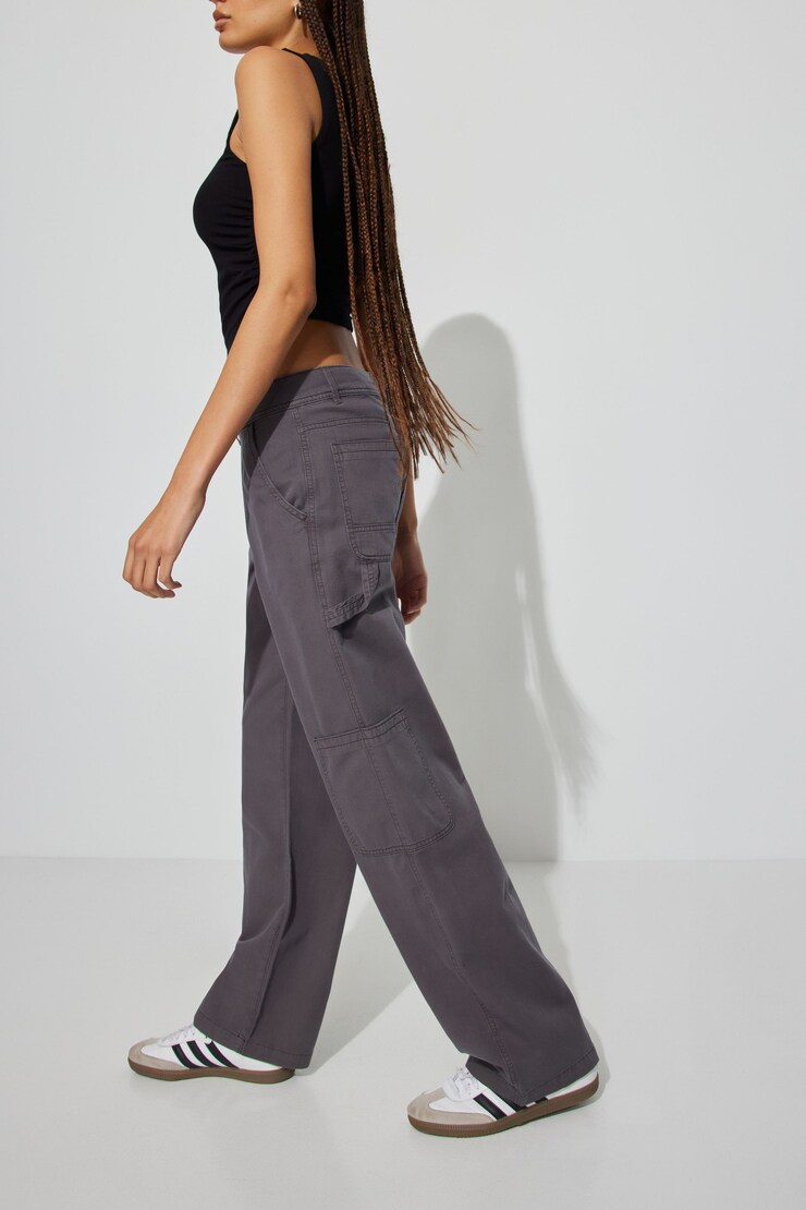 Willow Slouchy Carpenter Pant, Forged Iron Grey, large