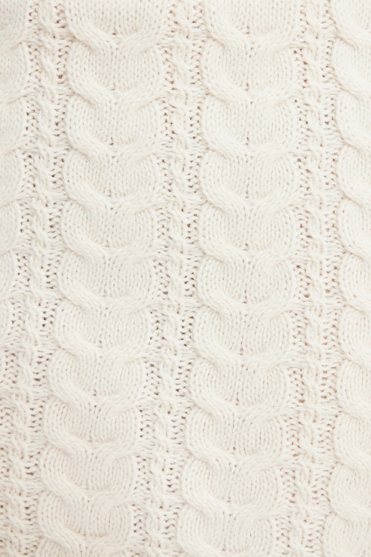 Cable Knit Mini Skirt Sea Salt large