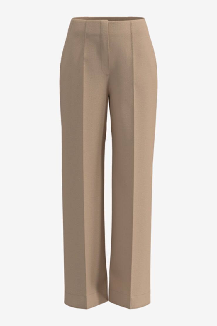 Yasmin Straight Leg Pants  Almond Tan Beige large