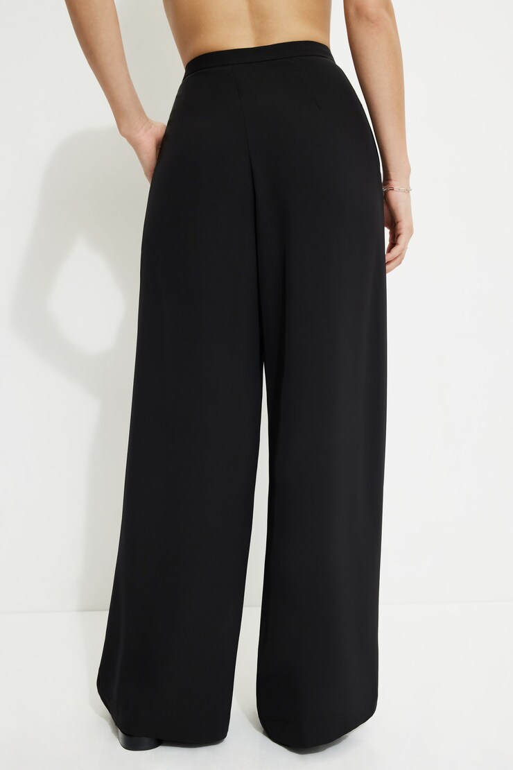 Fluid Wide Leg Pants Jet Black large