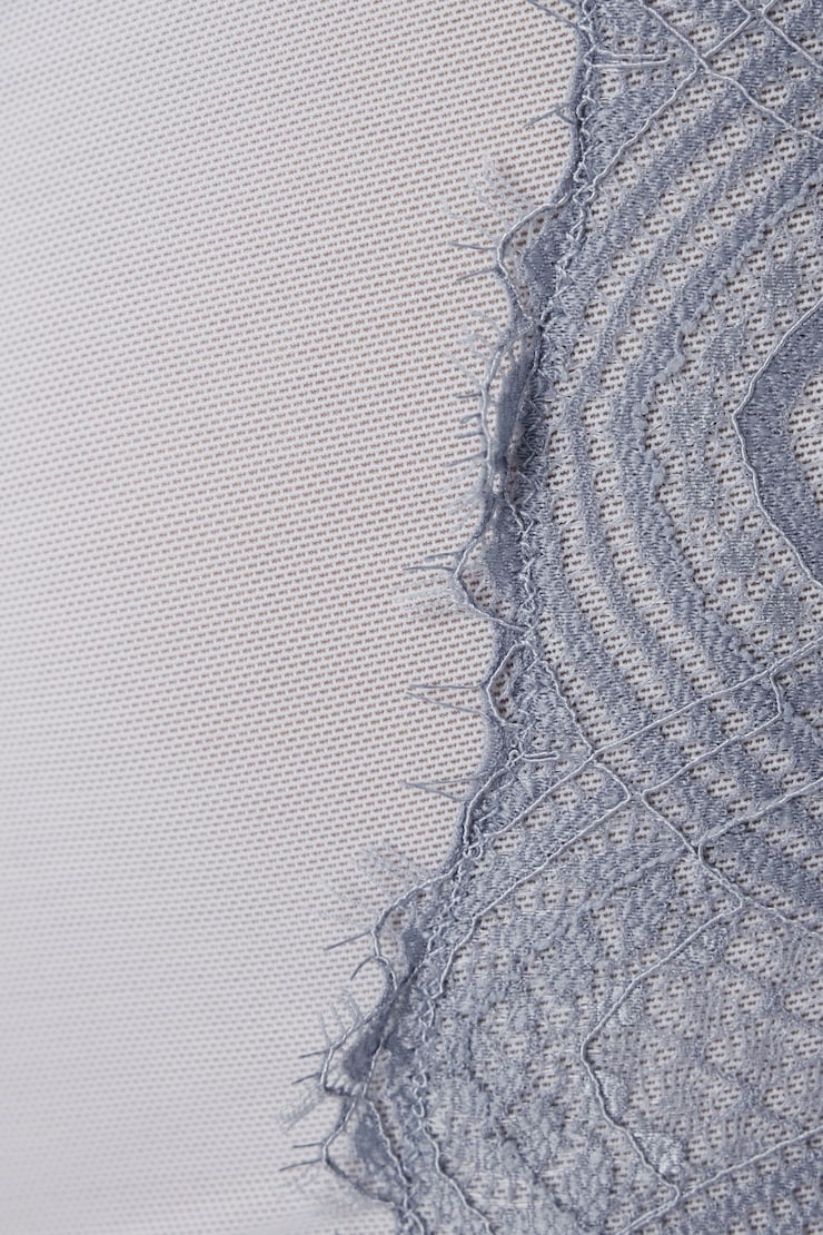 Chrishell Lace Mesh Bustier sandbox copy uk, Stonewash/Heather Blue, large