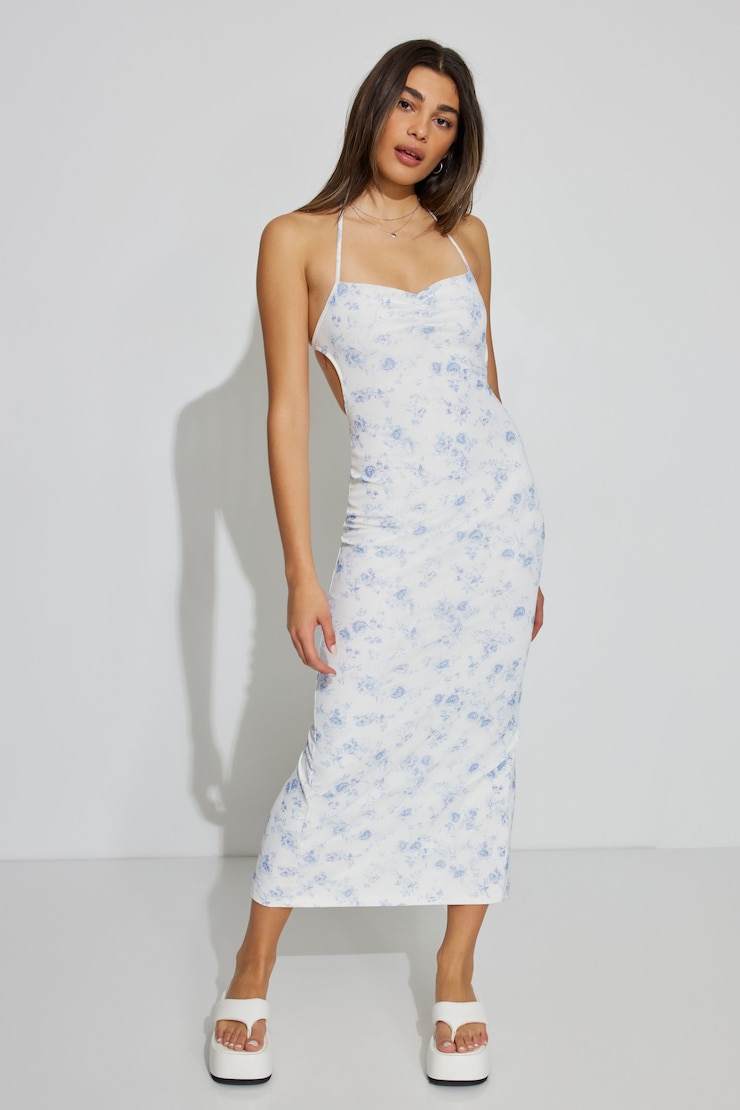 Sweetheart Mesh Maxi Dress
