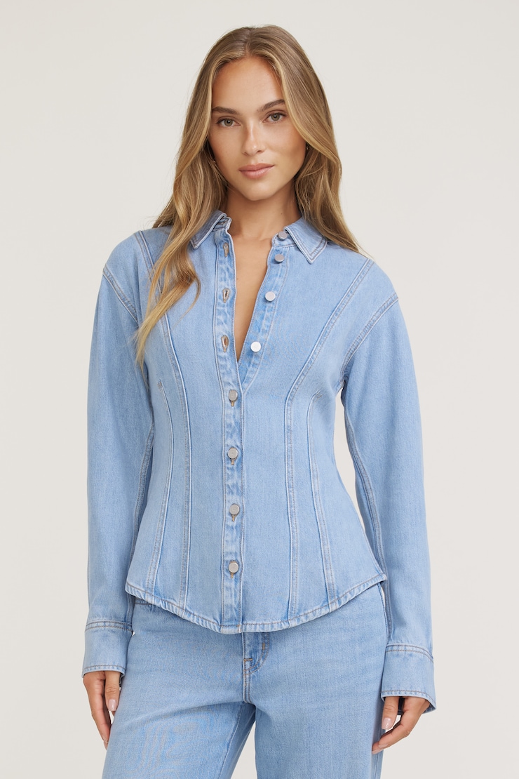 Cinched Tencel™ Denim Shirt