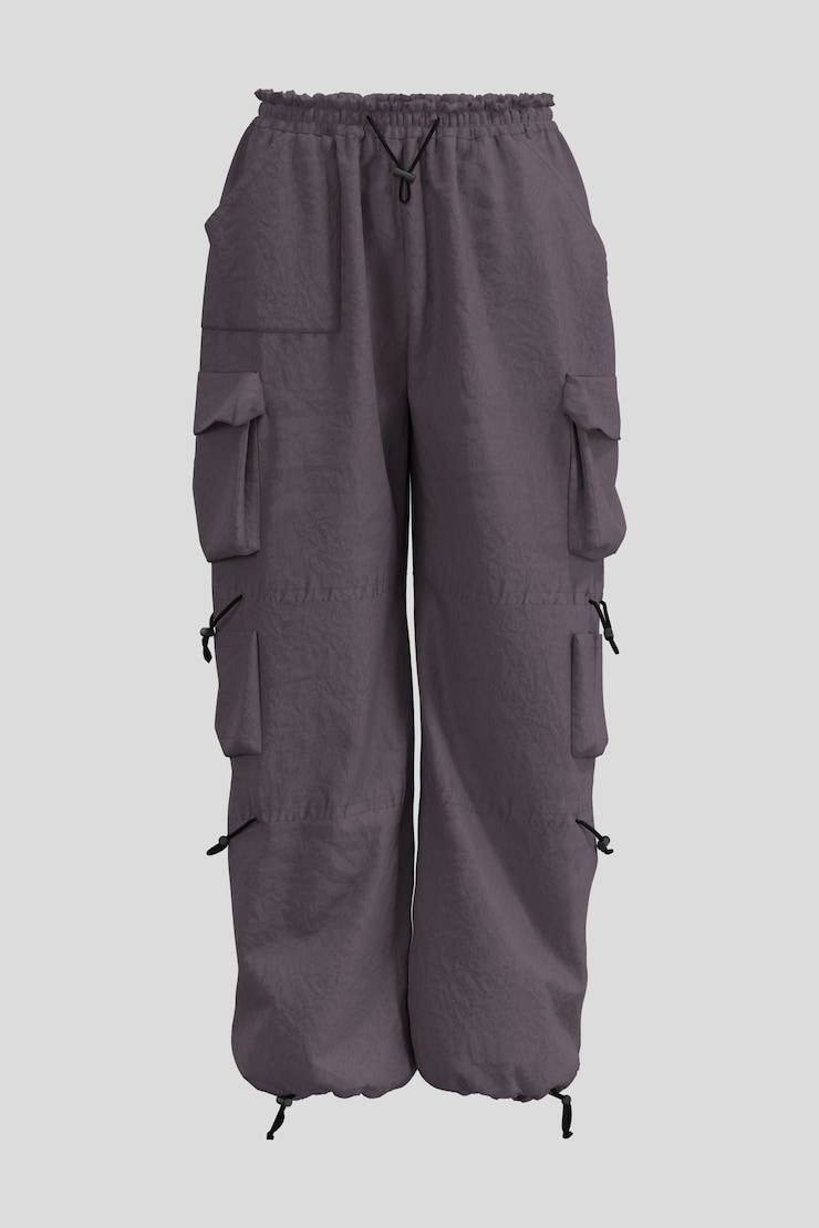 The Chloe Nylon Parachute Pant, Quiet Shade Grey, large