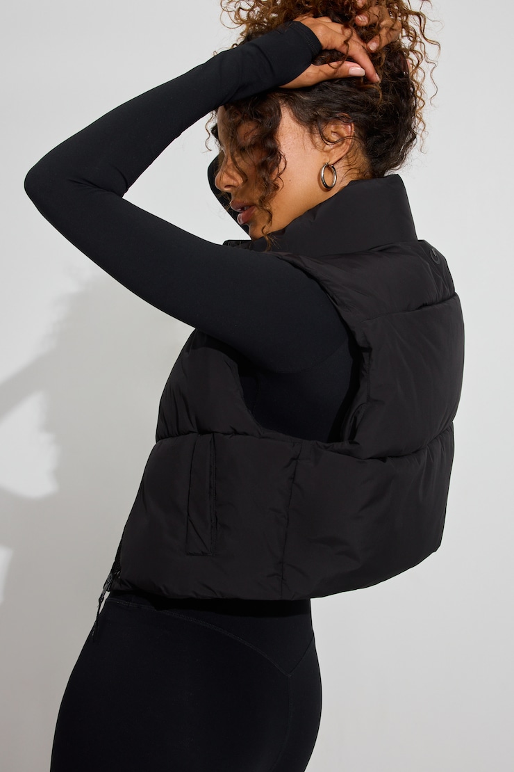 Mini Puff Vest, Jet Black, large
