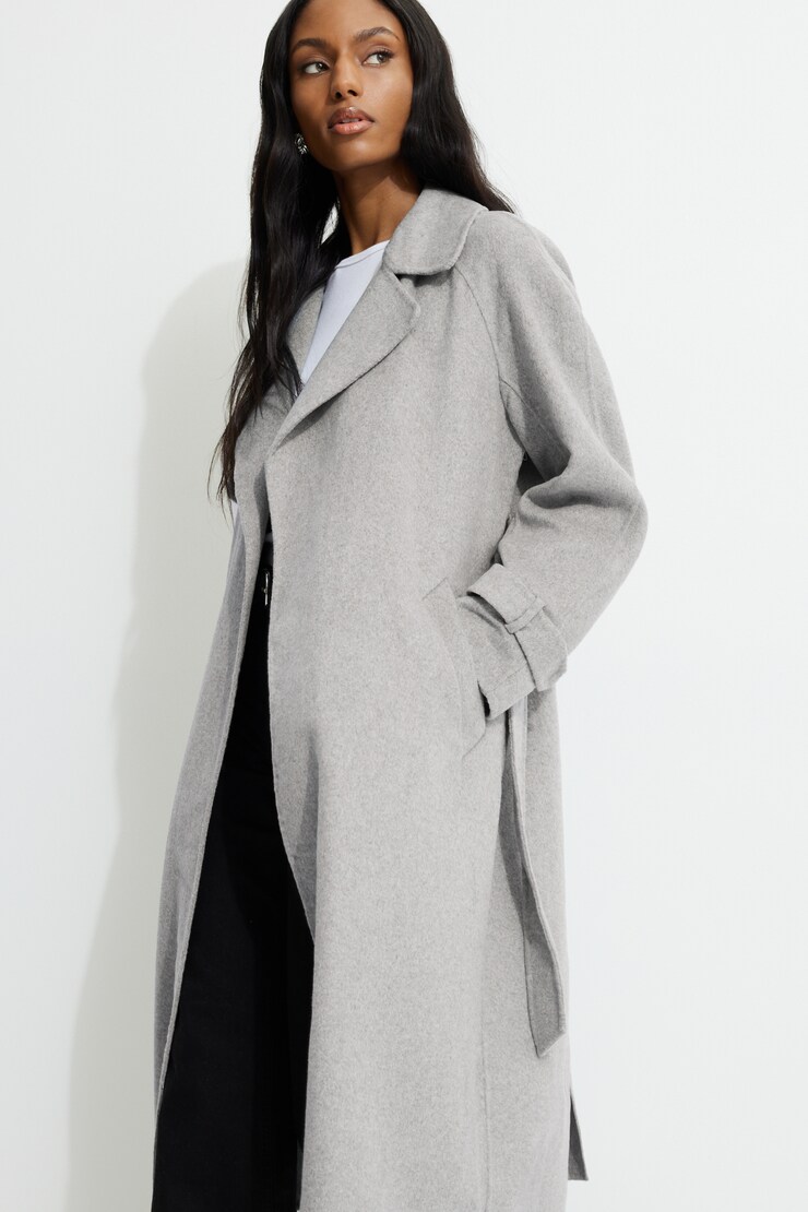 Wool Trench Coat Grey large