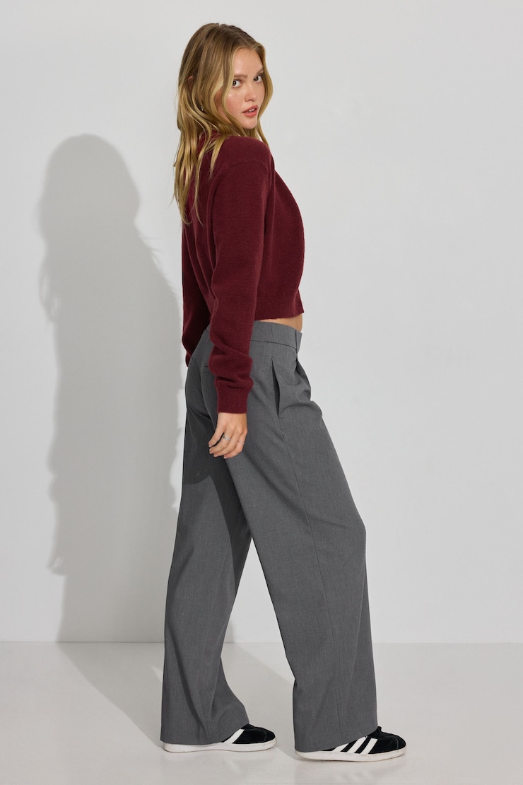 Low Rise Relaxed Trousers Gray | Garage