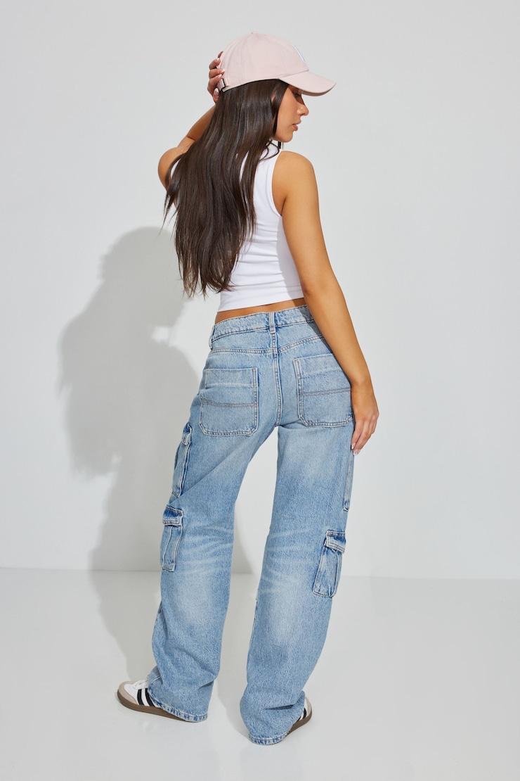 Slouchy Cargo Jean, Stevie Blue, large