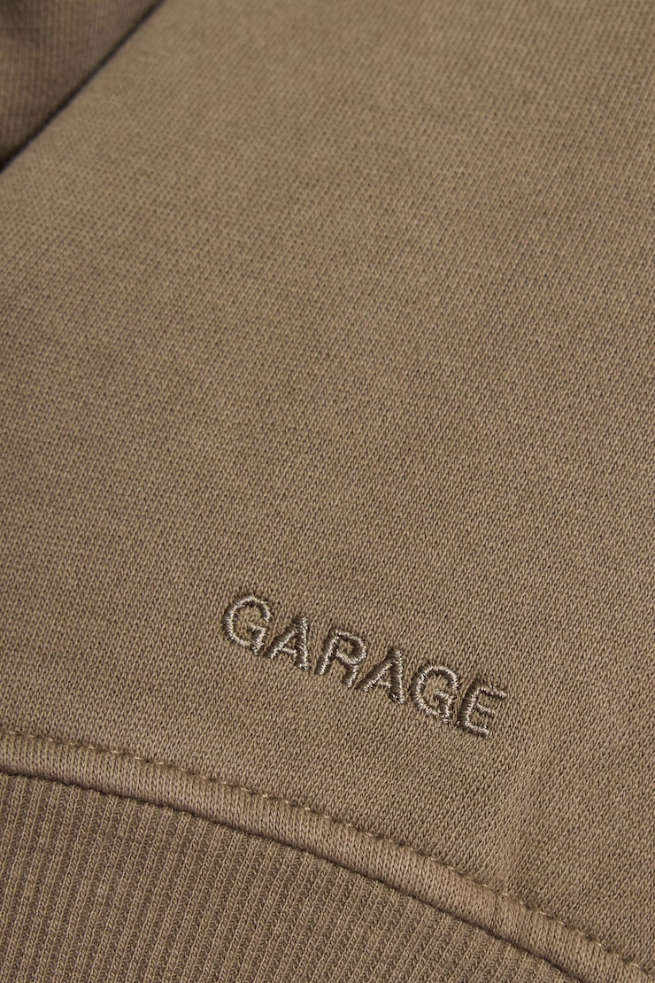 UltraFleece Hoodie, Wild Mushroom Brown with Chenille "Garage" Varsity Logo , large