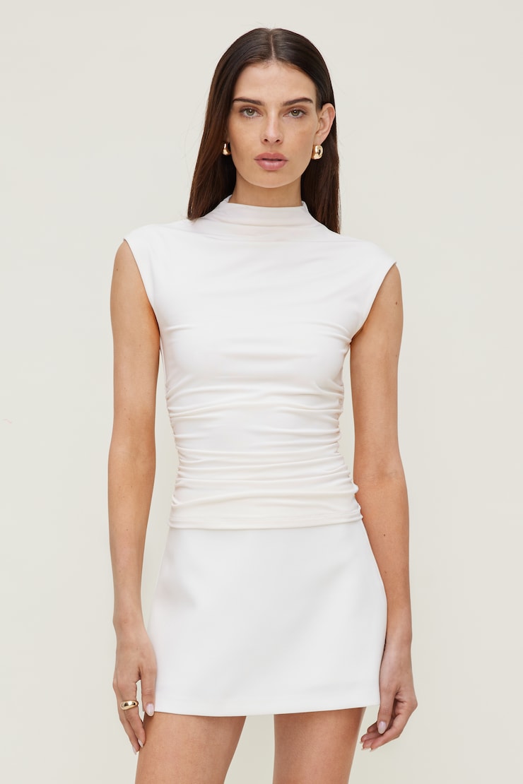 Sculpt Shirred T Shirt