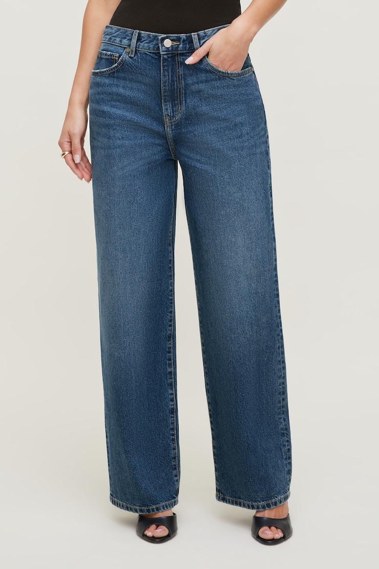 Rowan Mid Rise Baggy Wide Leg Jeans