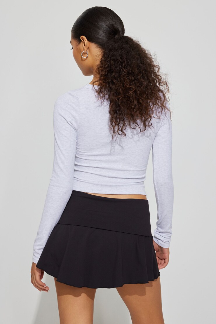 Hilary Foldover Skort, Jet Black, large