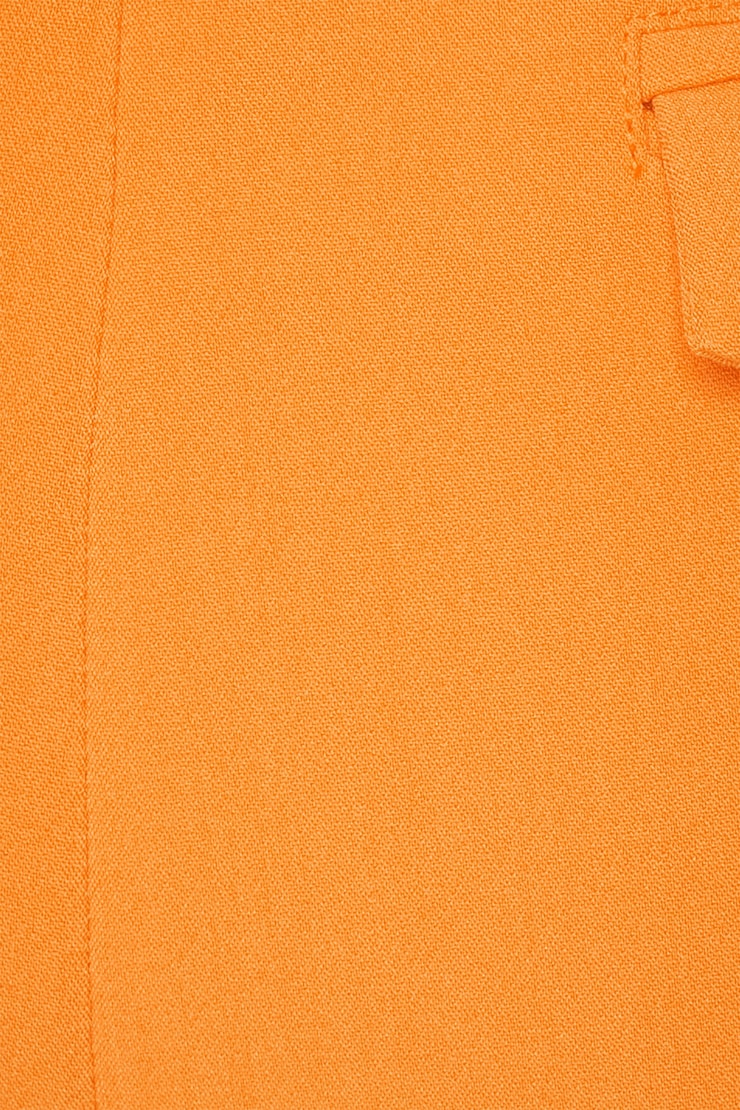 Pantalon étroit Kendall à fermeture éclair sur le côté Orange enflammé large