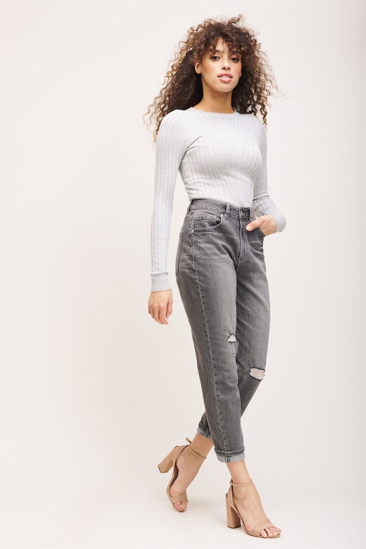 Chandail moulant Camilla  Mélange gris large