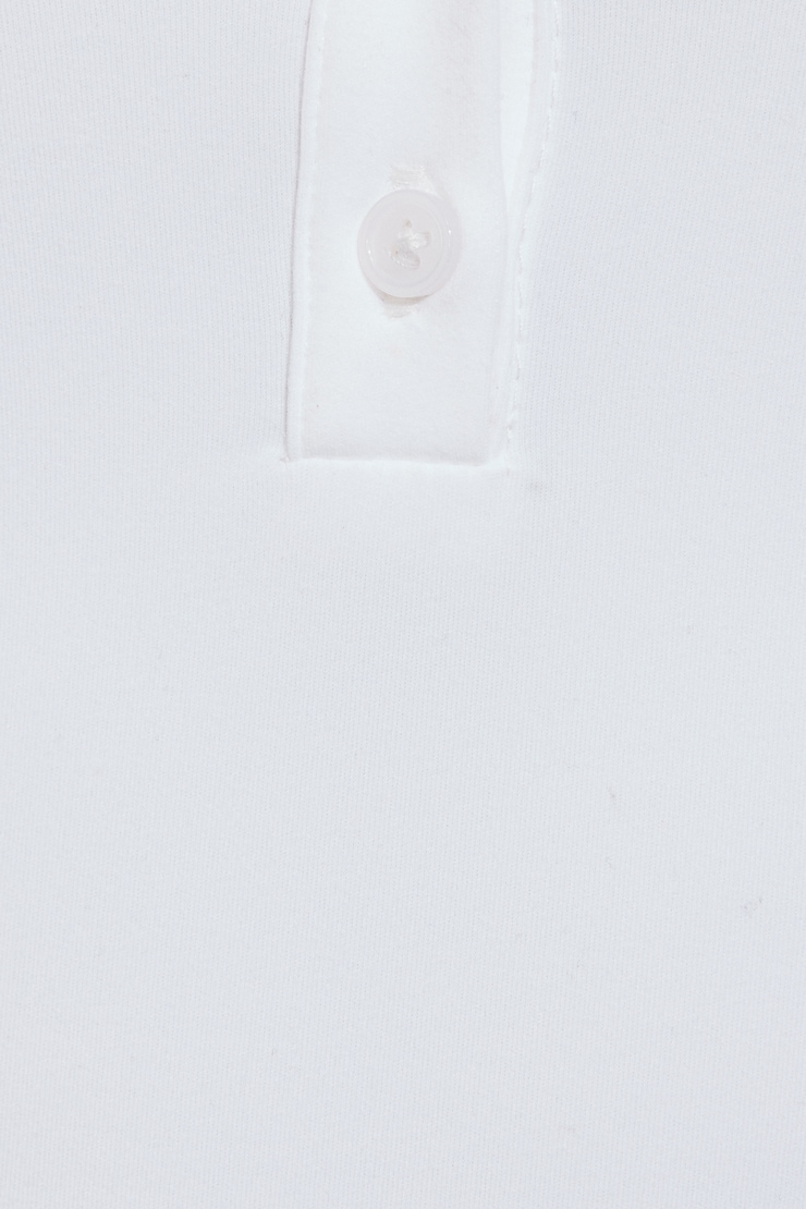 Sleek Short Sleeve Polo Top, Bright White, large