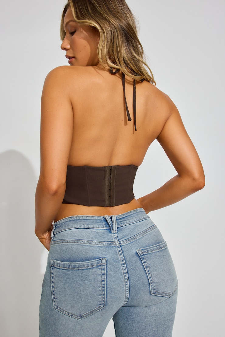 Hannah Lace Halter Corset Top