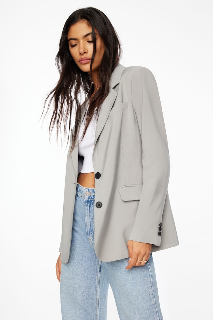 Lorelei Two Button Blazer Frost Gray  large