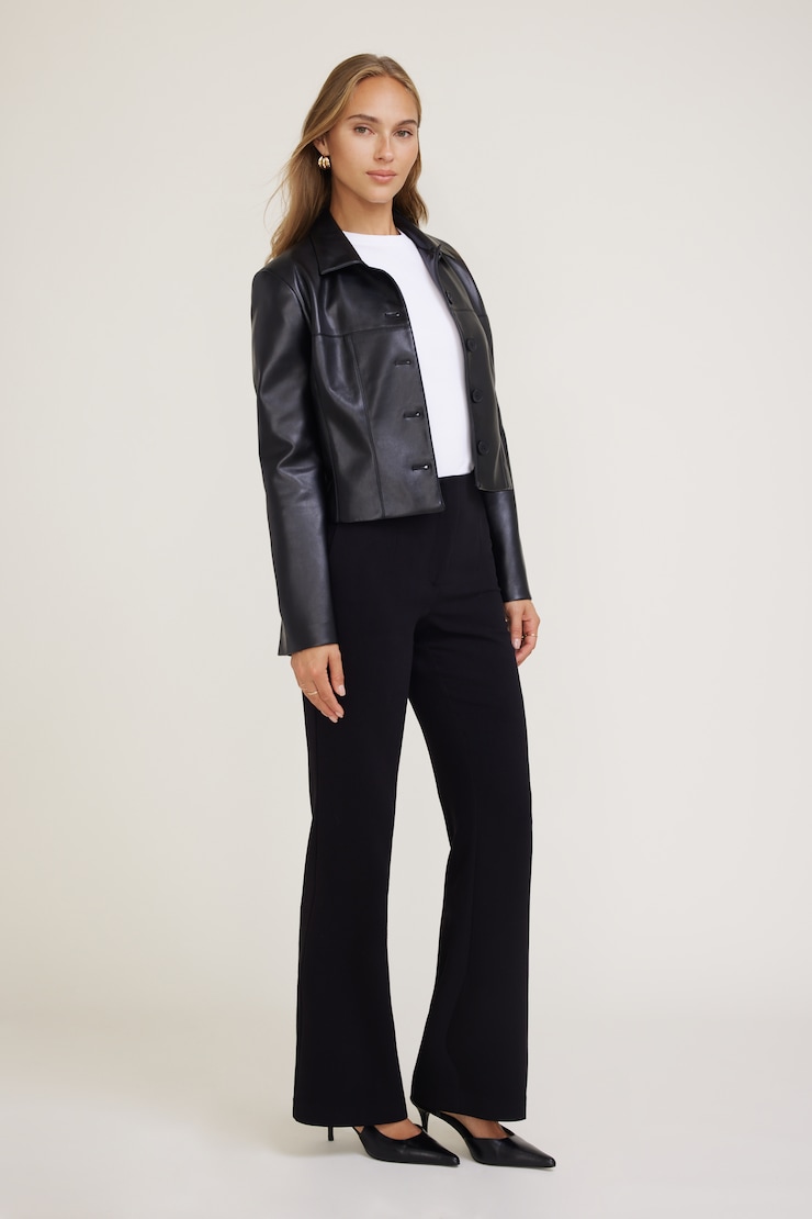 Stevie Slim Bootcut Pants Jet Black large