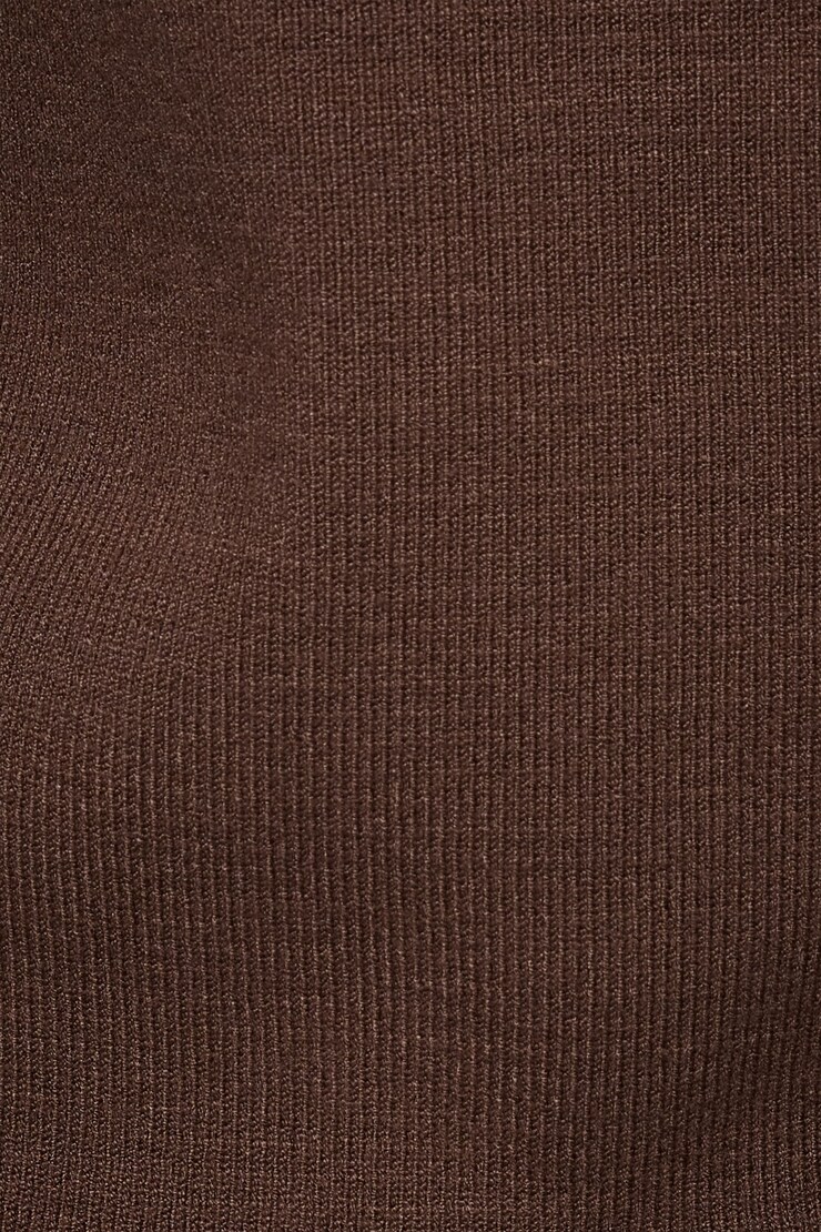 Long Sleeve V Neck Sweater French Roast Brown large