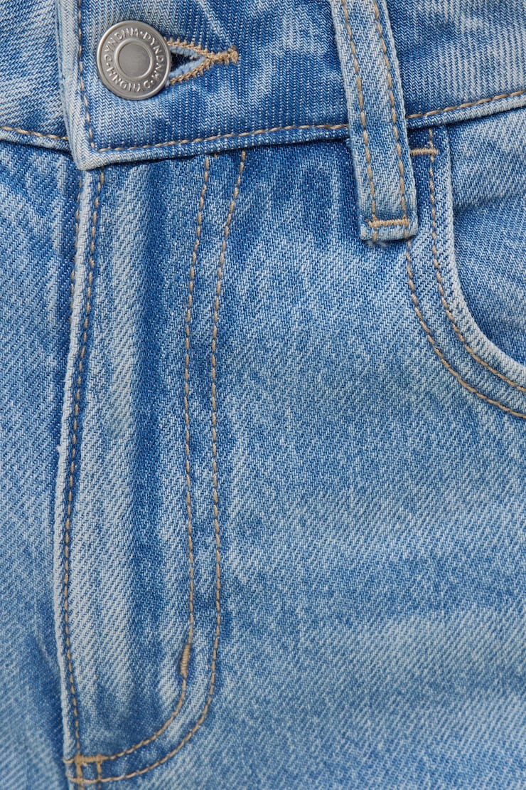 Jean Heidi à taille haute et jambe large