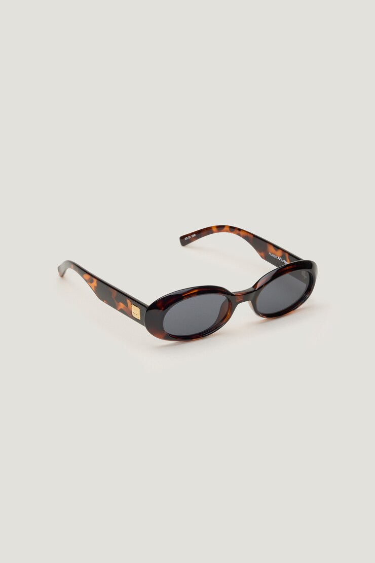 LE SPECS | Work It! Oval Sunglasses Dark Tort / Smoke large