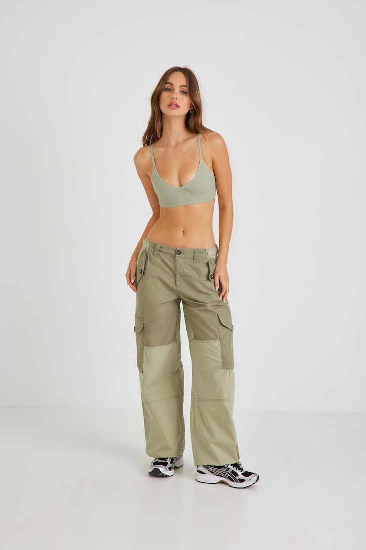 Shayna Micro Seamless Cami, Seagrass Green, large