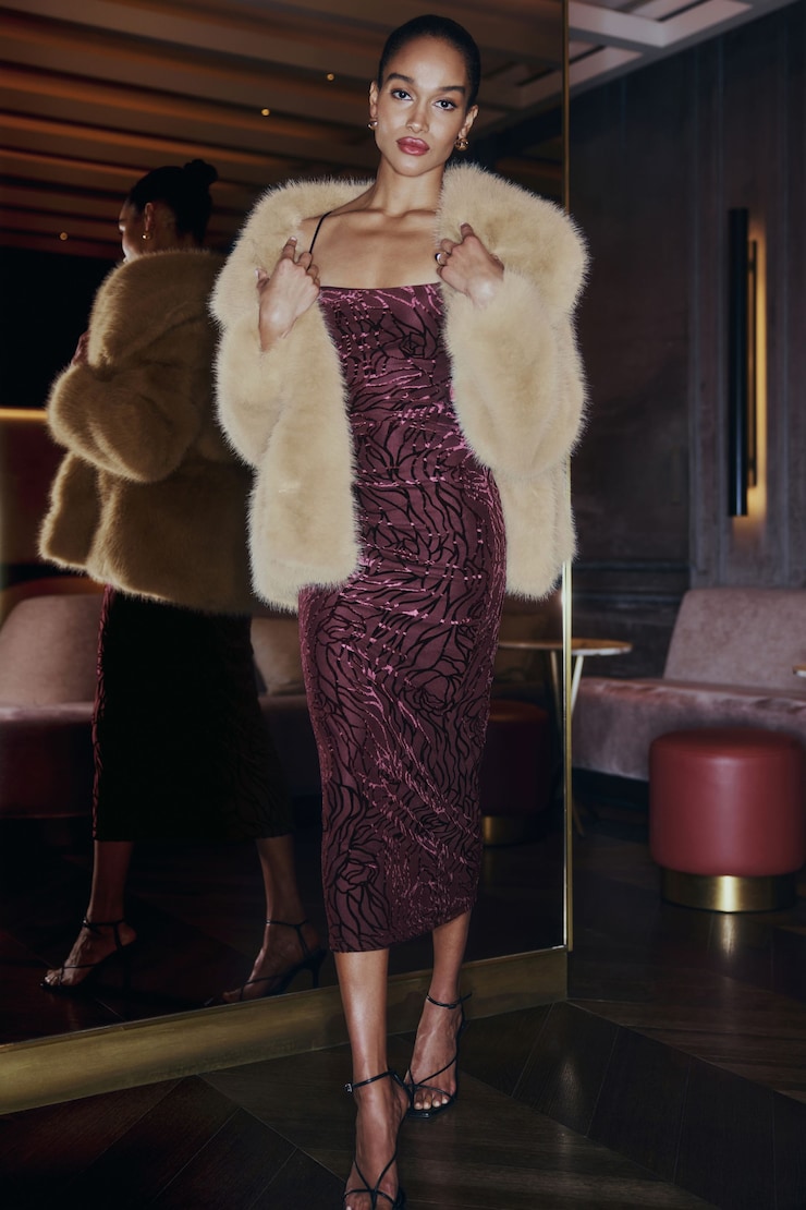 dynamite burgundy dress Off Shoulder Crepe Mini Dress Burgundy