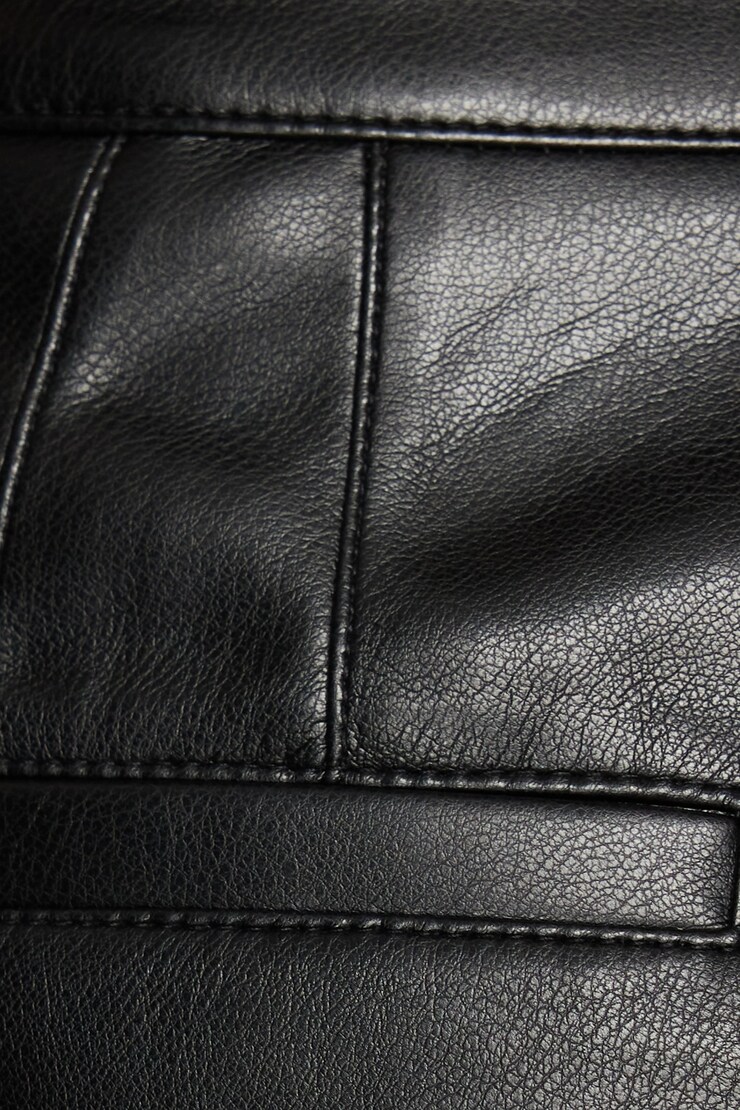 Faux Leather Shorts Jet Black  large
