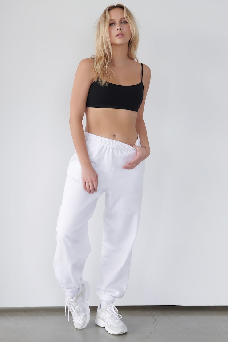Boyfriend Joggers, Bright White, large