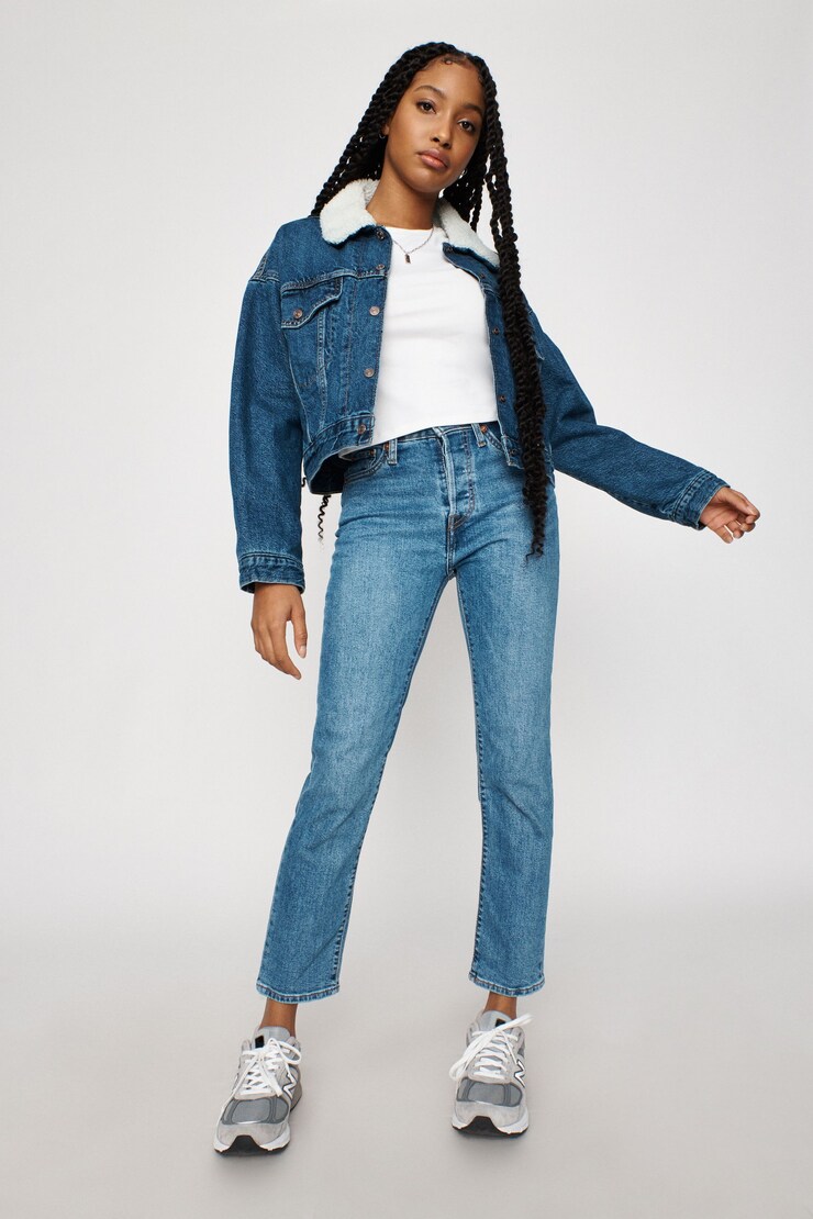 LEVI'S Wedgie Straight Jean, Porcelain Blue, large