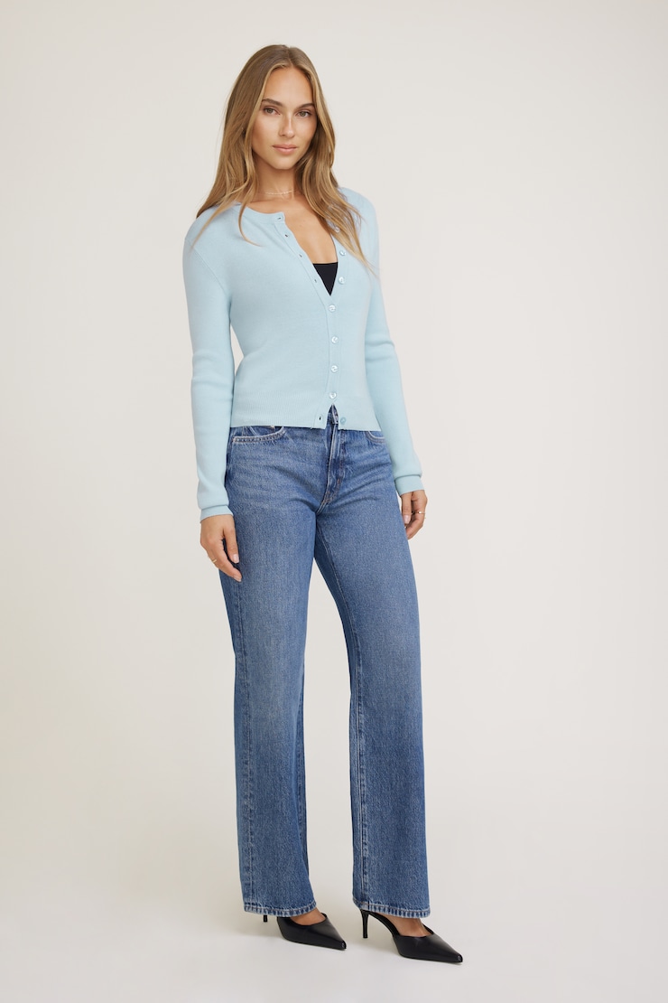 Rebecca Crewneck Cardigan Celestial Blue large