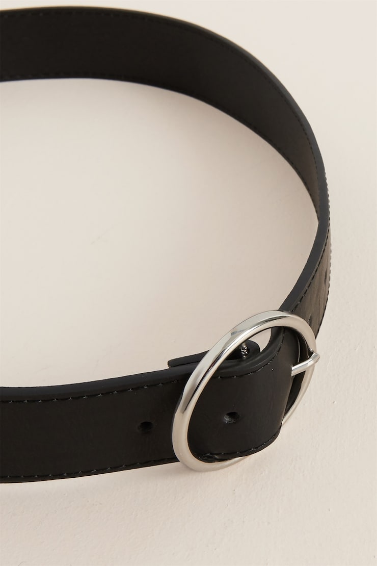 Single Ring Belt, Jet Black, large