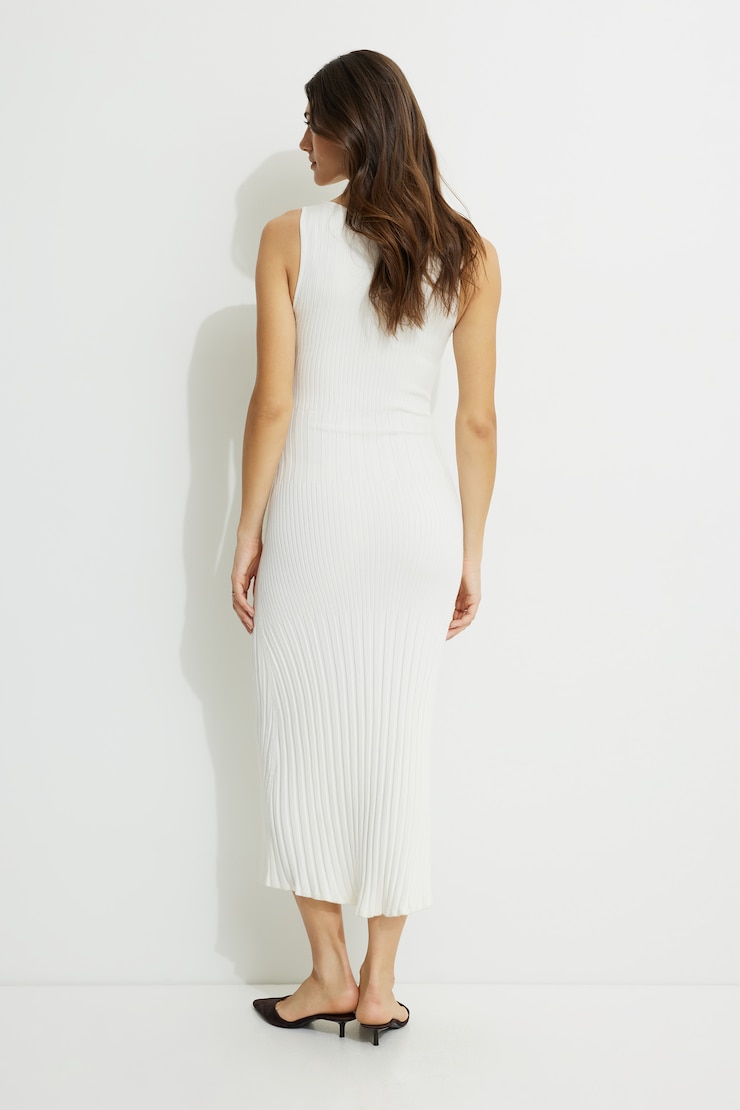 Ribbed Maxi Sweater Dress Sea Salt large