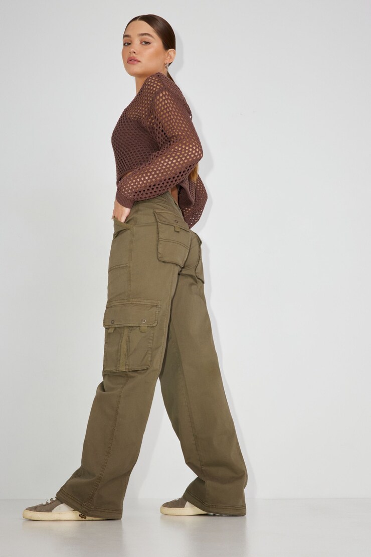 Chicago Low Rise Cargo Pant, Army Green, large
