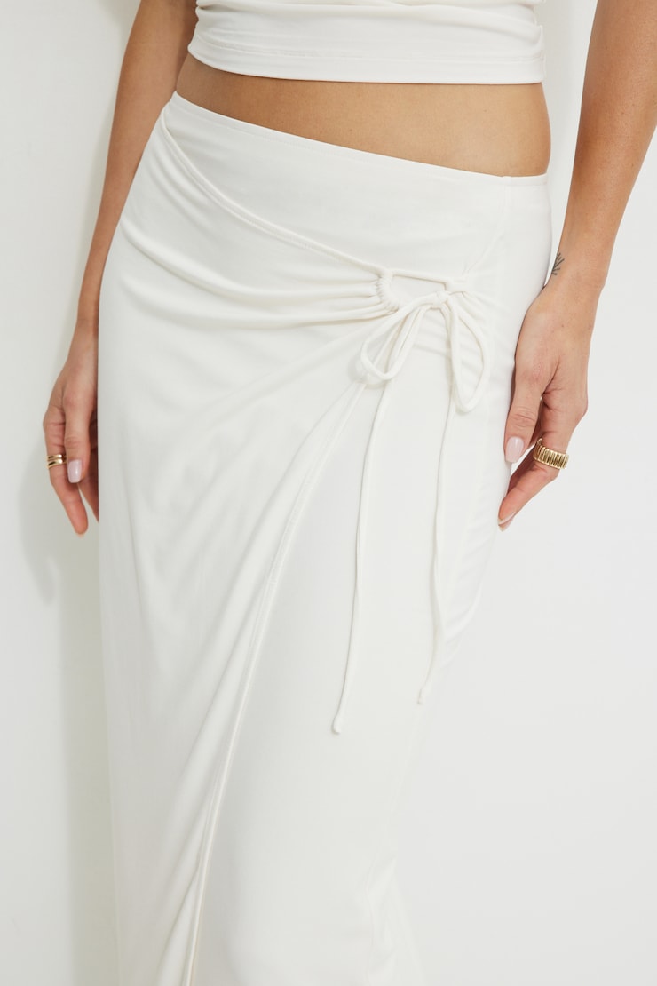 Wrap Jersey Maxi Skirt