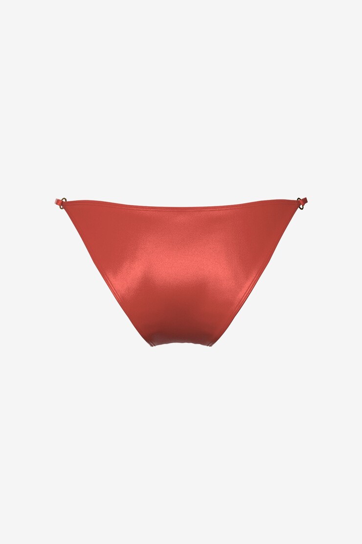 Cheeky Bikini Bottom With Rings Paprika Red large