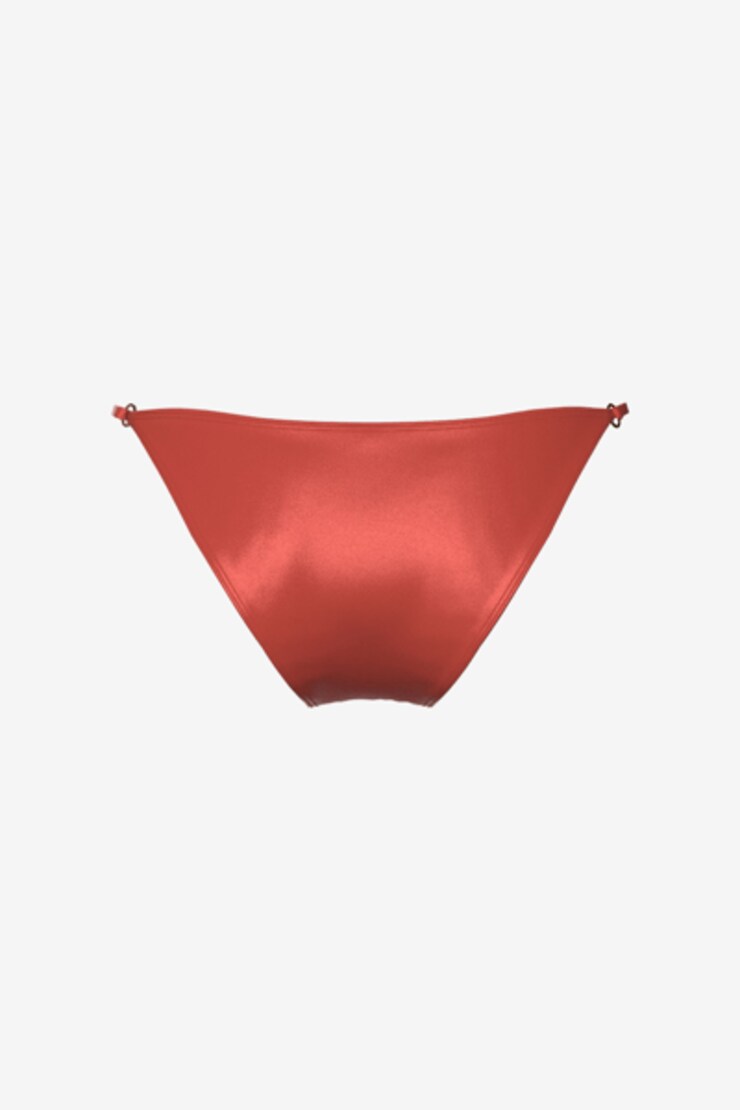 Cheeky Bikini Bottom With Rings Paprika Red large
