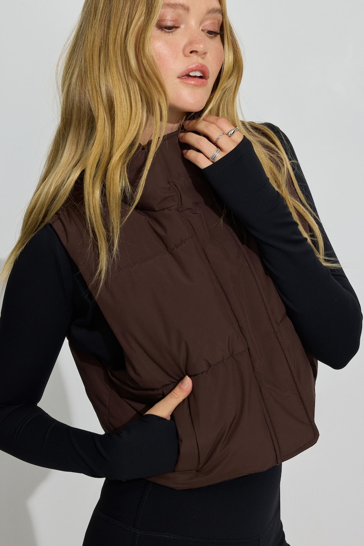 Mini Puff Vest 2.0, Armadillo Brown, large