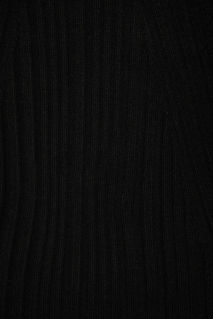 Emma Mock Neck Midi Dress Jet Black large
