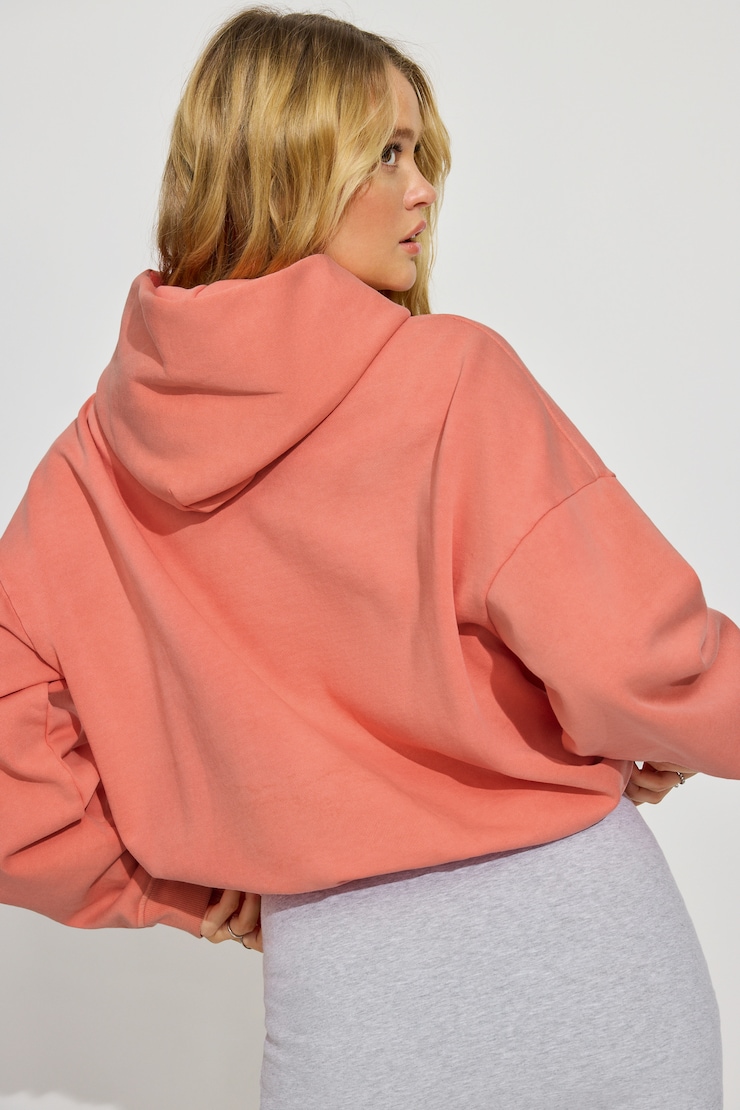UltraFleece Hoodie, Coral Star Orange, large