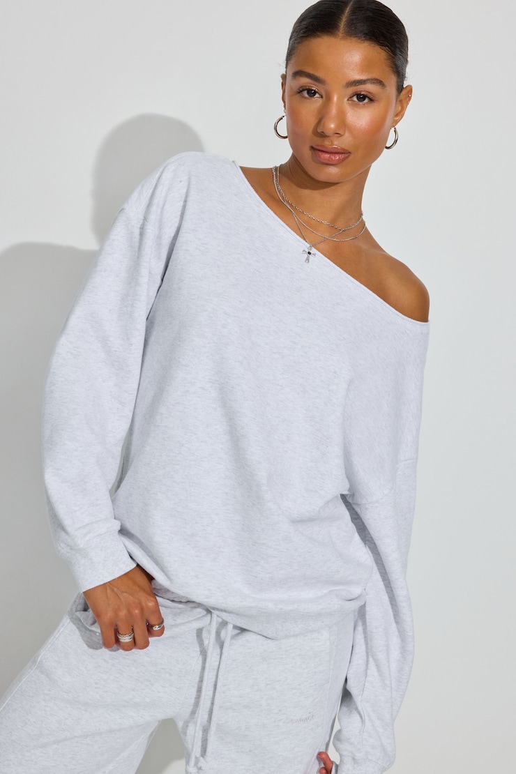 SoftTerry Off Shoulder Sweatshirt