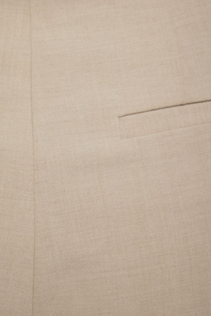 Sofia Pleated Straight Pants Mocha Cream Beige large