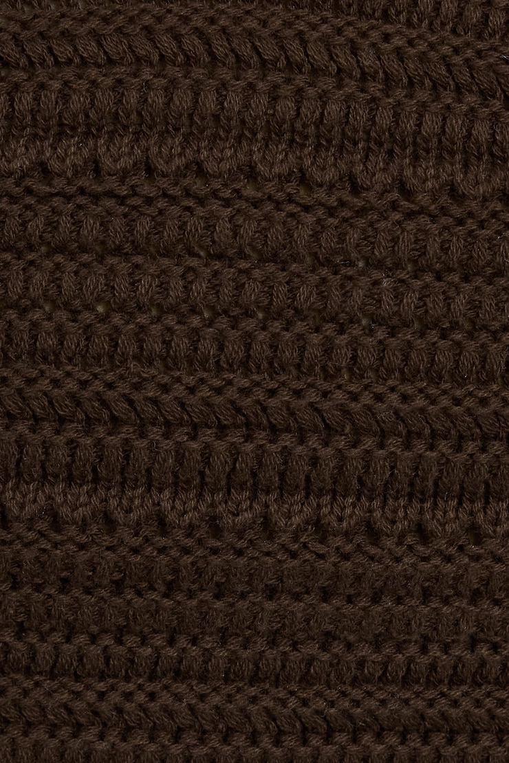 Plunge Neckline Crochet Halter Top