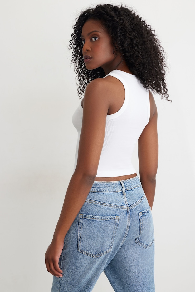 Tedi Ribbed Tank Top  Bright White large