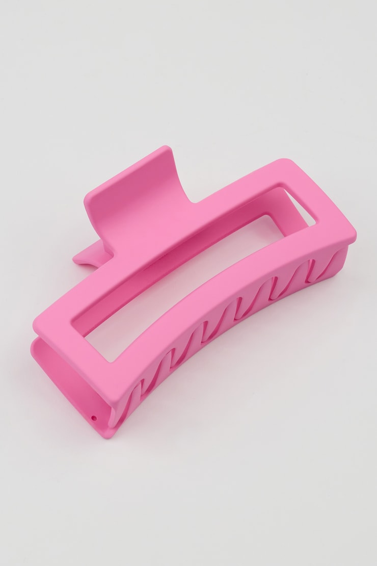 Oversized Rectangle Claw Clip, Pop It Pink, large